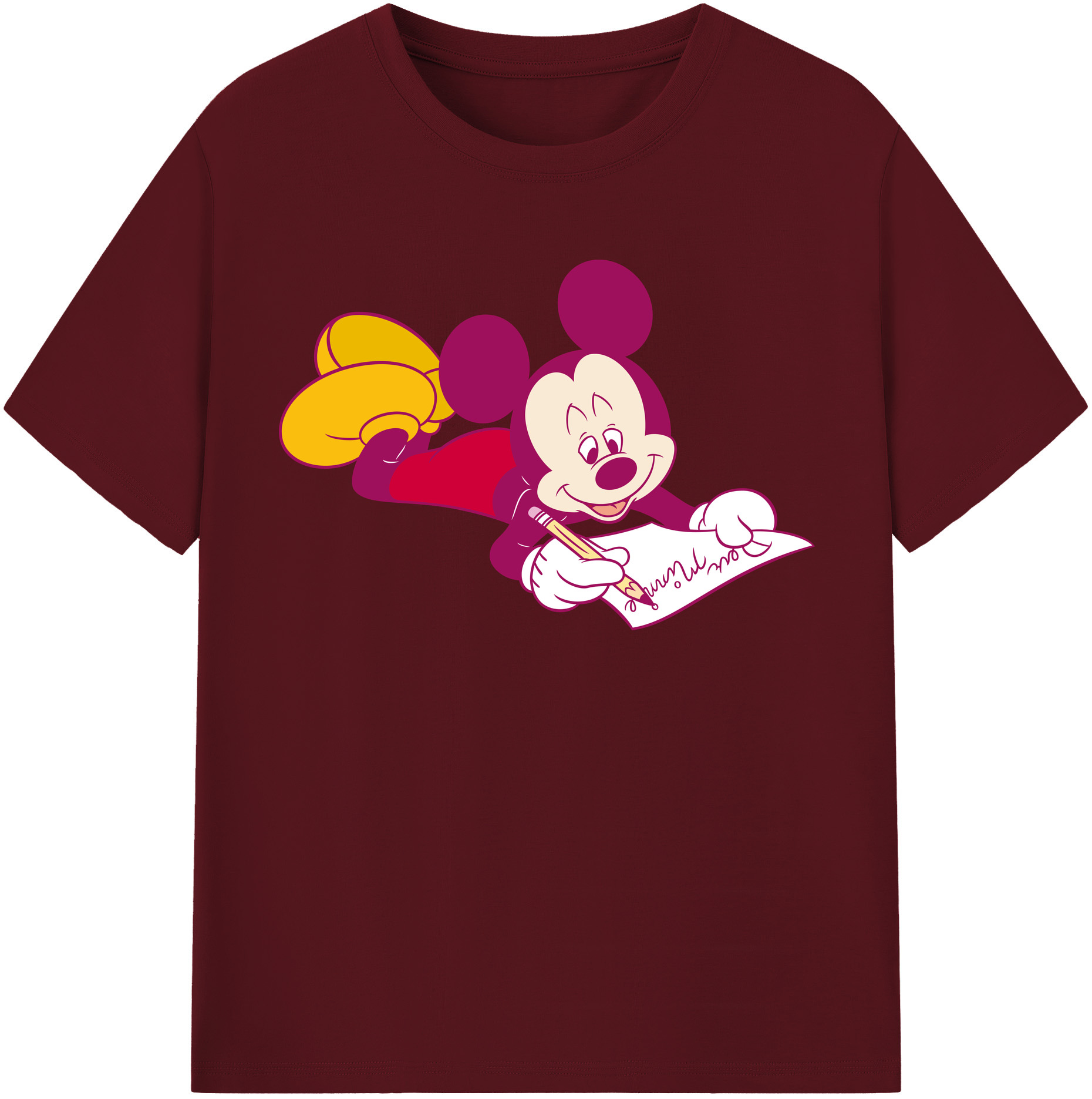 （画像用） ミッキーマウス Mickey Mouse 綿100％半袖Tシャツ（フロントプリント）